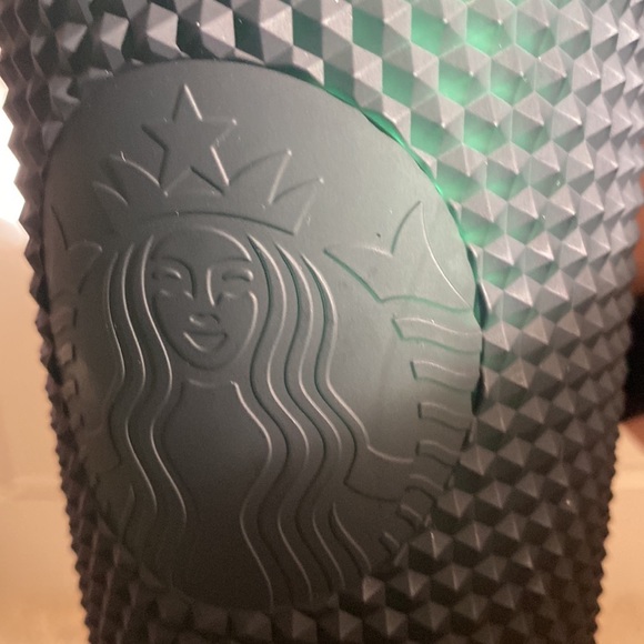 Starbucks Matted Black Green Diamond Studded Tumbler - Picture 4 of 4